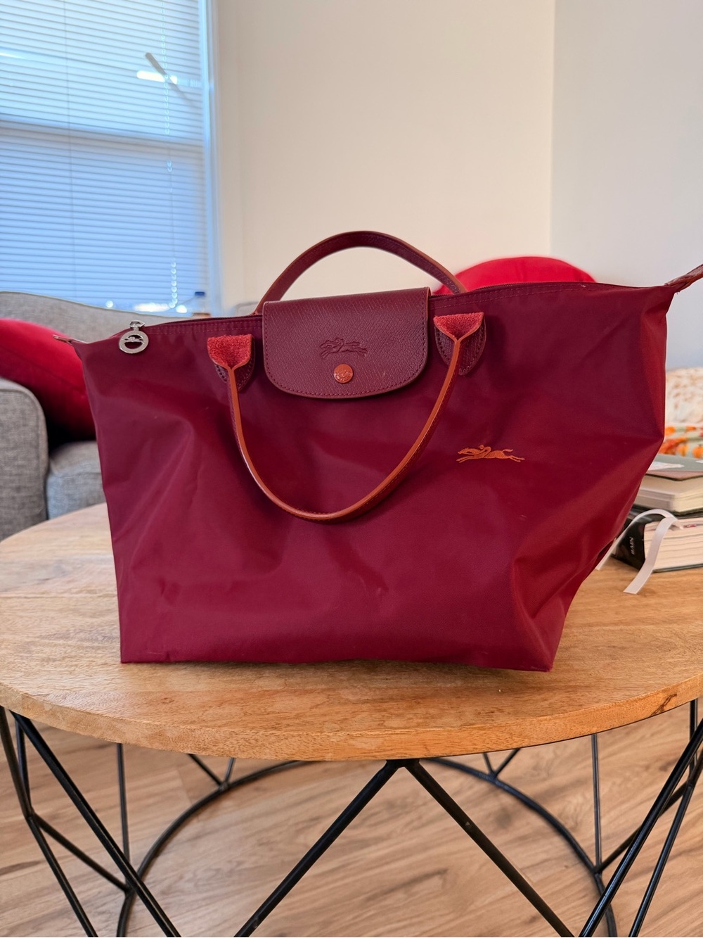Longchamp Le Pliage medium Tote Bag - Burgundy